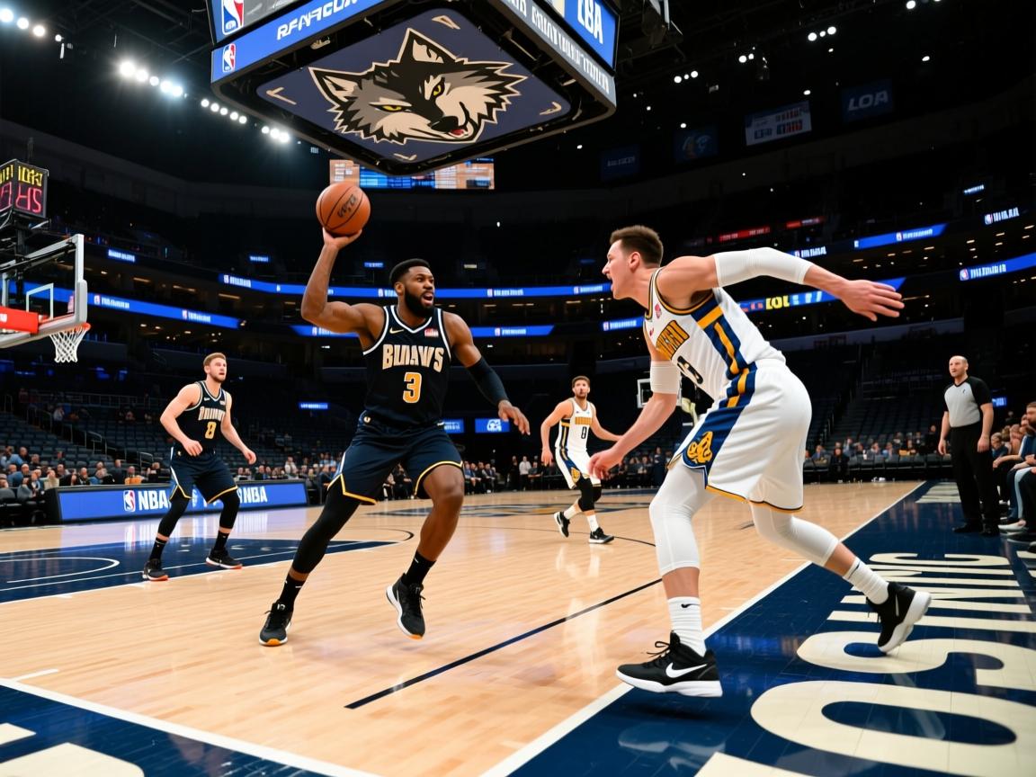 森林狼队遭遇连败，客场不敌掘金队